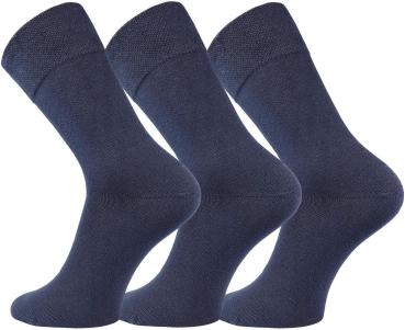 6 Paar TippTexx 24 Baumwoll-Socken mit breitem Komfort Piqué-Bund